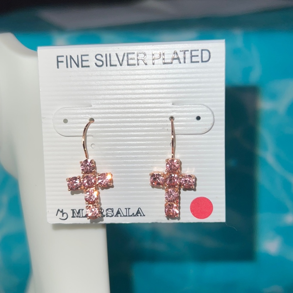 #579✅ Cross pierced earrings